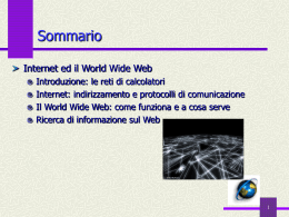 Internet ed il World Wide Web - Dipartimento di Ingegneria dell