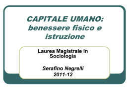 CAPITALE UMANO 1-2011 - Dipartimento di Sociologia