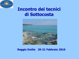 Incontro dei tecnici di Sottocosta Reggio Emilia 20-21