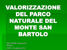 valorizzazione del parco naturale del monte san bartolo