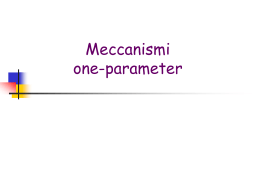 Meccanismi one-parameter: il problema dell`albero dei cammini