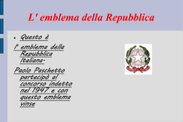 L` emblema della Repubblica