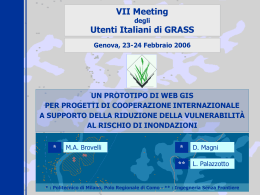 VII Meeting degli Utenti Italiani di GRASS UN PROTOTIPO DI WEB