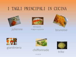 I TAGLI PRINCIPALI IN CUCINA