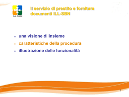 ILL SBN - colloquio con i sistemi di gestione locale dei servizi