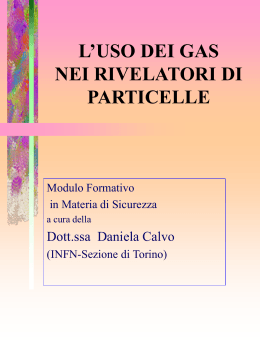L`USO DEI GAS NEI RIVELATORI DI PARTICELLE