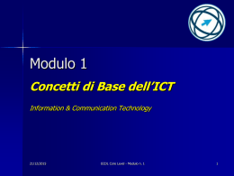 ECDL Core Level - Modulo 1 - servizio di fisica medica e radi