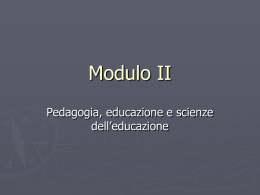 Modulo II - pedagogia