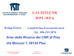IS-MANET WP5 e WP6 - Politecnico di Milano