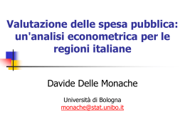 Modelli VAR: previsione e valutazione di politiche