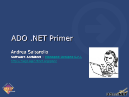 ADO .NET Primer