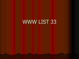 WWW LIST 33