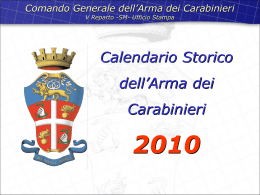 Calendario Storico 2010