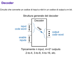circuiti combinatori: decoder, multiplexer