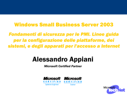 Windows Small Business Server 2003 Fondamenti di