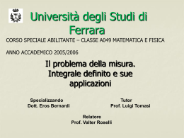 Il calcolo dell`integrale definito.