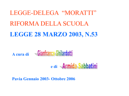 legge-delega “moratti” riforma della scuola legge 28 marzo 2003, n.53