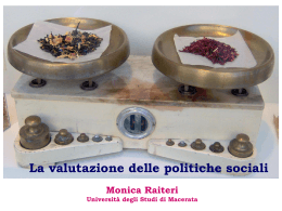 La valutazione delle politiche sociali