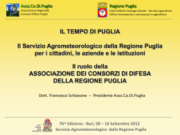 Schiavone - Servizio Agrometeorologico Regione Puglia