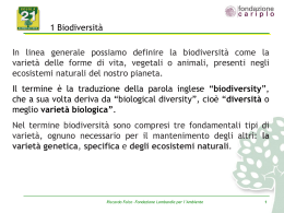 La Convenzione sulla biodiversit&agrave;