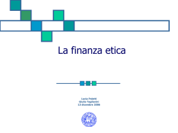 Finanza etica - Università degli Studi di Parma