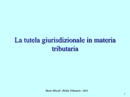 La tutela giurisdizionale tributaria