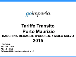Tariffe Transito 2015 - Go Imperia