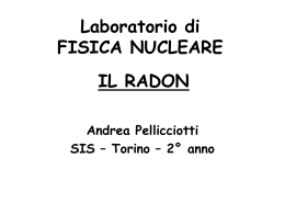 Il radon() - INFN - Torino Personal pages