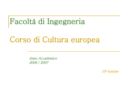 Lezione 10 - Progetto Nord-Sud