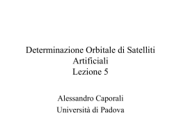 Lezione 5 Teoria della stima Minimi quadrati/ Filtro di Kalman