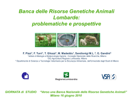 La Banca delle Risorse Genetiche Animali Lombarde