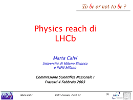 Scopi principali di LHCb