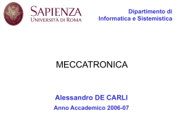 Lezione 12 - Dipartimento di Informatica e Sistemistica