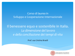 MISURE DEL BENESSERE E DEMOCRAZIA URBANA