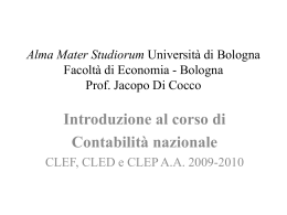 Alma Mater Studiorum Università di Bologna Facoltà