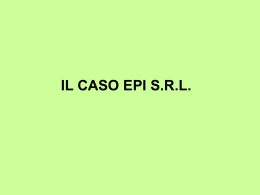 IL CASO EPI S.r.l.