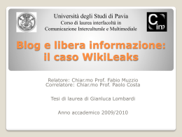 Lombardi - Cim - Università degli studi di Pavia