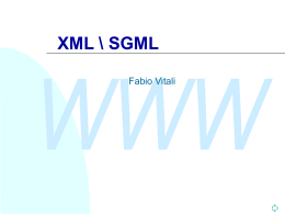 17-XML-SGML - Dipartimento di Informatica