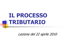 Il processo tributario
