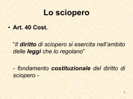 Sciopero - ASSOCIAZIONE ETABETAGAMMA