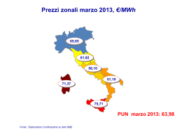 Prezzi zonali marzo 2013