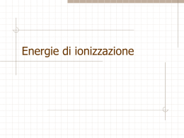 Energie di ionizzazione