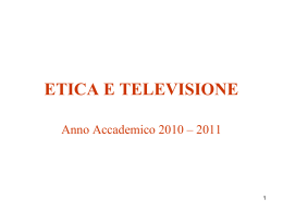 ETICA E TELEVISIONE