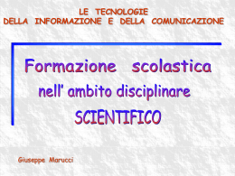 Formazione scolastica nell`ambito disciplinare scientifico