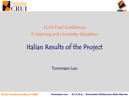 ELUE Conference-May 31 2006 - Pubblicazione della Fondazione