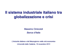 Massimo Omiccioli - Dipartimento di Economia, Statistica e Finanza