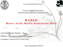 Giorgia Dantone - Cim - Università degli studi di Pavia
