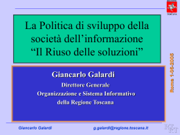 La Politica di sviluppo della societ&agrave; dell`informazione &ldquo;Il Riuso