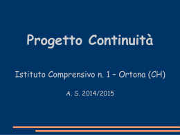 Progetto CONTINUITA` a.s. 2014-15
