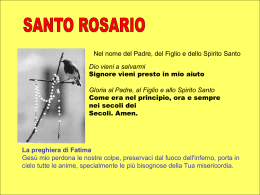 S. Rosario - Misteri della gioia